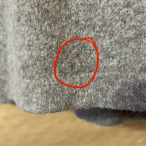 Free People | Wool Yak Blend V-Neck Sweater Knit Pullover Neutral Size S - Picture 7 of 10